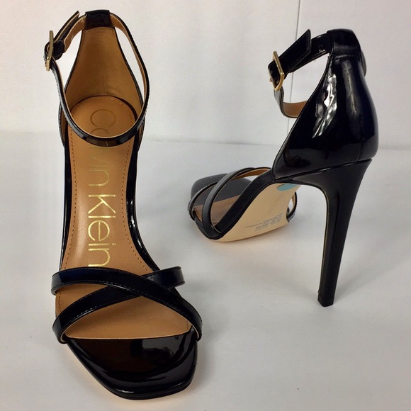 calvin klein open toe heels